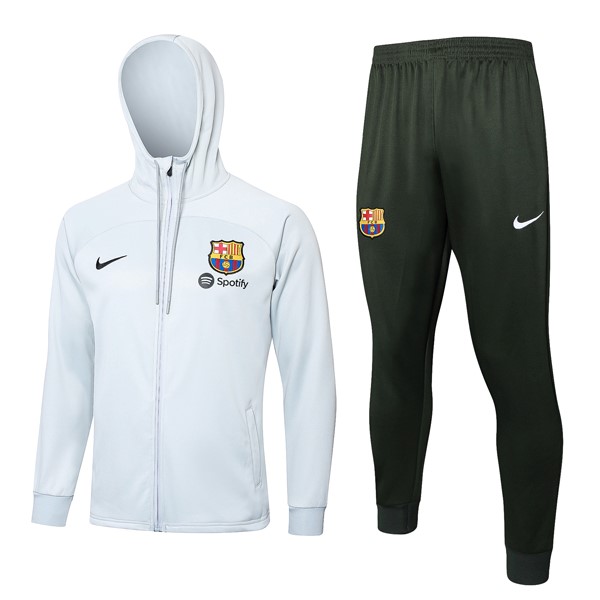 Chandal Con Capucha Barcelona 2024 2025 Blanco